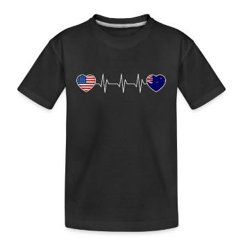 Nouvelle Zélande - T-shirt bio Premium Enfant - noir - Devant
