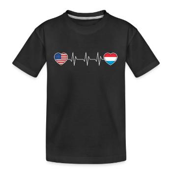 Luxembourg - Kids' Premium Organic T-Shirt - black - Front