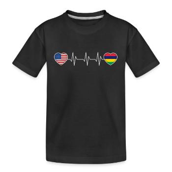 Mauritius - Kinder Premium Bio T-Shirt - Schwarz - Vorne