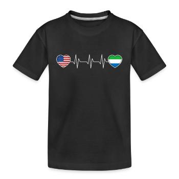 Sierra Leone - Kids' Premium Organic T-Shirt - black - Front