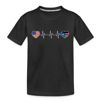 South Sudan - Kids' Premium Organic T-Shirt - black - Front