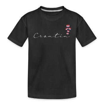 Kroatien - Kinder Premium Bio T-Shirt - Schwarz - Vorne
