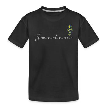 Suède - T-shirt bio Premium Enfant - noir - Devant