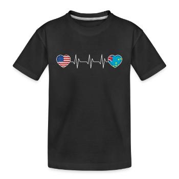 Tuvalu - Kids' Premium Organic T-Shirt - black - Front