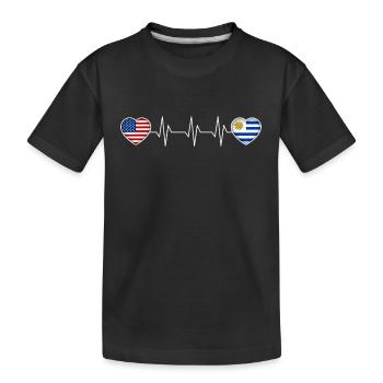 Uruguay - Kids' Premium Organic T-Shirt - black - Front