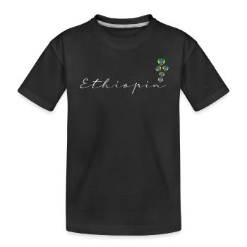 Ethiopia - Kids' Premium Organic T-Shirt - black - Front