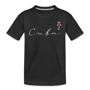 Kuba - Kinder Premium Bio T-Shirt - Schwarz - Vorne