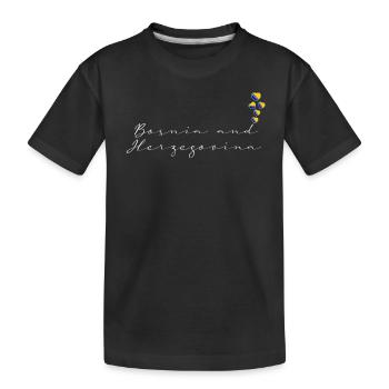 Bosnien und Herzegowina - Kinder Premium Bio T-Shirt - Schwarz - Vorne