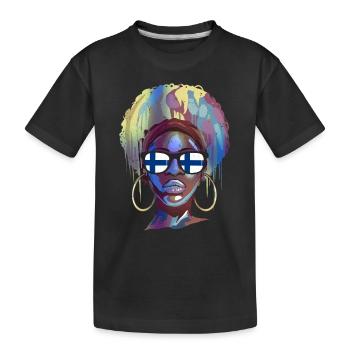 Finnland - Kinder Premium Bio T-Shirt - Schwarz - Vorne