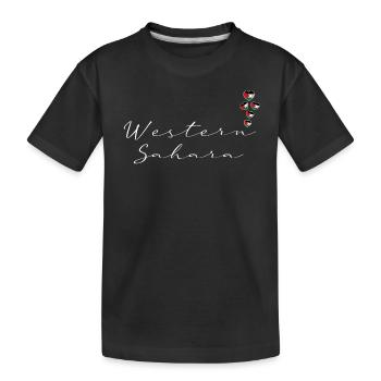 Western Sahara - Kids' Premium Organic T-Shirt - black - Front