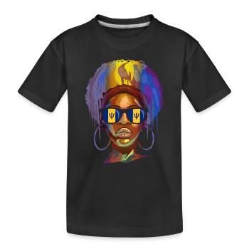 Barbados - Kids' Premium Organic T-Shirt - black - Front