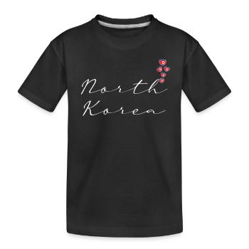 Corée du Nord - T-shirt bio Premium Enfant - noir - Devant