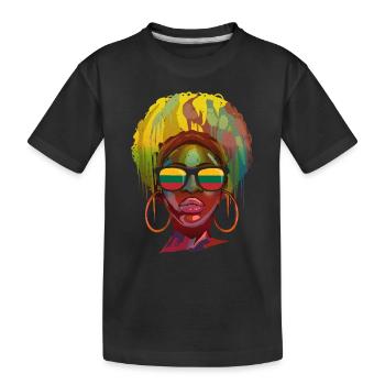 Lithuania - Kids' Premium Organic T-Shirt - black - Front
