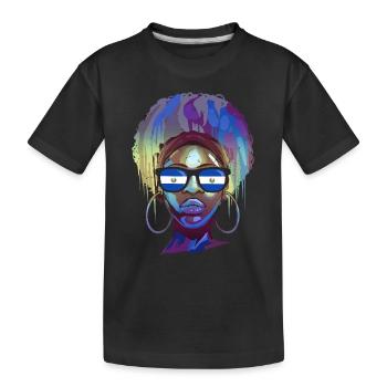 El Salvador - Kids' Premium Organic T-Shirt - black - Front