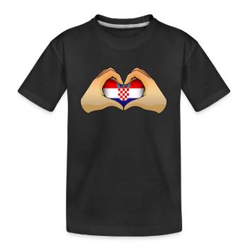Kroatien - Kinder Premium Bio T-Shirt - Schwarz - Vorne