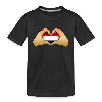 Jemen - Kinder Premium Bio T-Shirt - Schwarz - Vorne