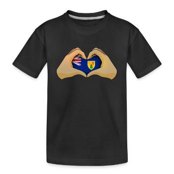 Turks and Caicos Islands - Kids' Premium Organic T-Shirt - black - Front