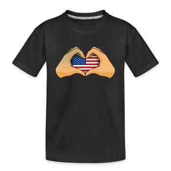 Verenigde Staten - Kinderen premium biologisch T-shirt - zwart - Voor