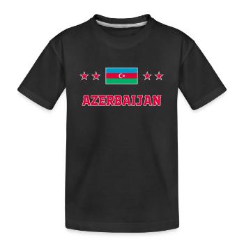 Aserbaidschan - Kinder Premium Bio T-Shirt - Schwarz - Vorne