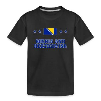 Bosnien und Herzegowina - Kinder Premium Bio T-Shirt - Schwarz - Vorne