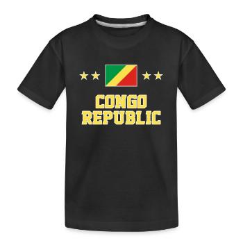 République du Congo - T-shirt bio Premium Enfant - noir - Devant