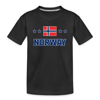 Norwegen - Kinder Premium Bio T-Shirt - Schwarz - Vorne