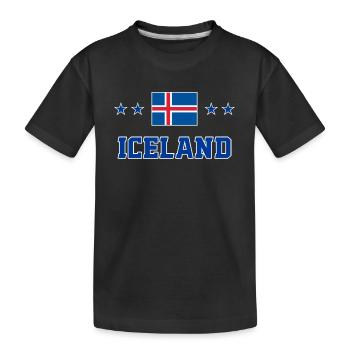 Islande - T-shirt bio Premium Enfant - noir - Devant
