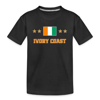 Côte d'Ivoire - T-shirt bio Premium Enfant - noir - Devant