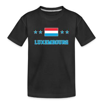 Luxembourg - Kids' Premium Organic T-Shirt - black - Front