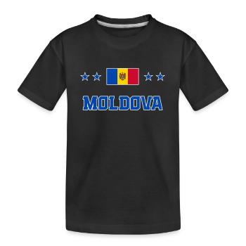 Moldova - Kids' Premium Organic T-Shirt - black - Front