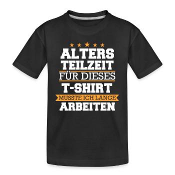 Altersteilzeit ATZ - Kinder Premium Bio T-Shirt - Schwarz - Vorne