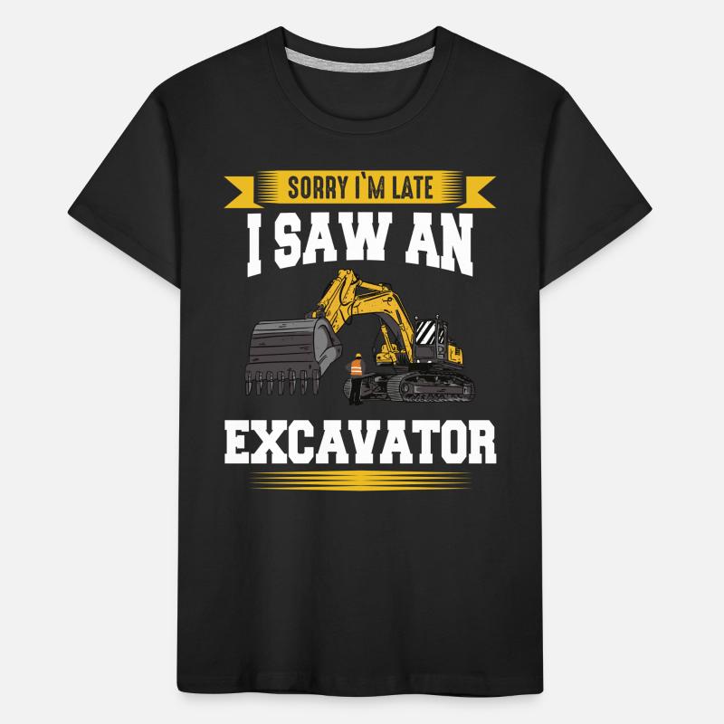 Excavator Excavator Driver Construction Site Work Kids' Premium Organic T-Shirt