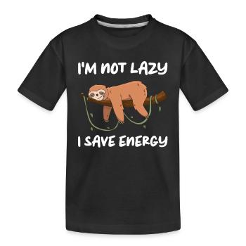 Paresseux paresseux Sommeil paresseux - T-shirt bio Premium Enfant - noir - Devant