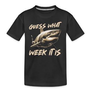 Requin, Océan, Requin tigre, Animal, Poisson - T-shirt bio Premium Enfant - noir - Devant