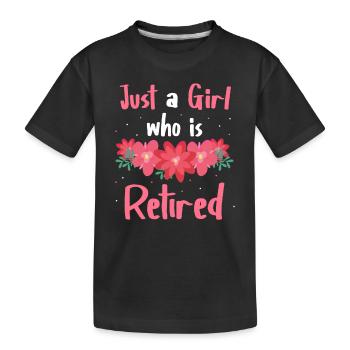 Rentner Ruhestand Rente Pensionierung - Kinder Premium Bio T-Shirt - Schwarz - Vorne