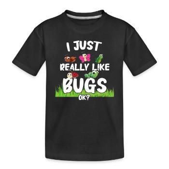 Insect Entomologist Biology - Kids' Premium Organic T-Shirt - black - Front