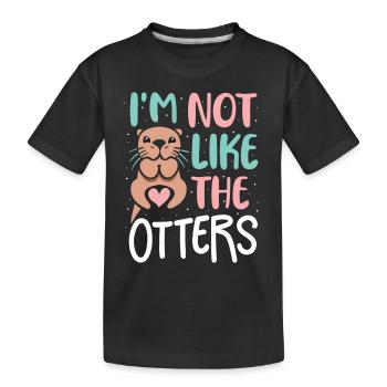 Loutre Loutre Loutre de mer - T-shirt bio Premium Enfant - noir - Devant