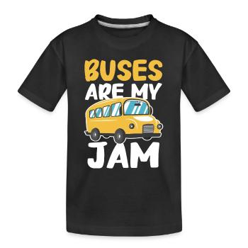 Bus Bus Driver School Bus - Kids' Premium Organic T-Shirt - black - Front