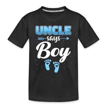 Oncle Fmilie Grand-oncle Oncle - T-shirt bio Premium Enfant - noir - Devant