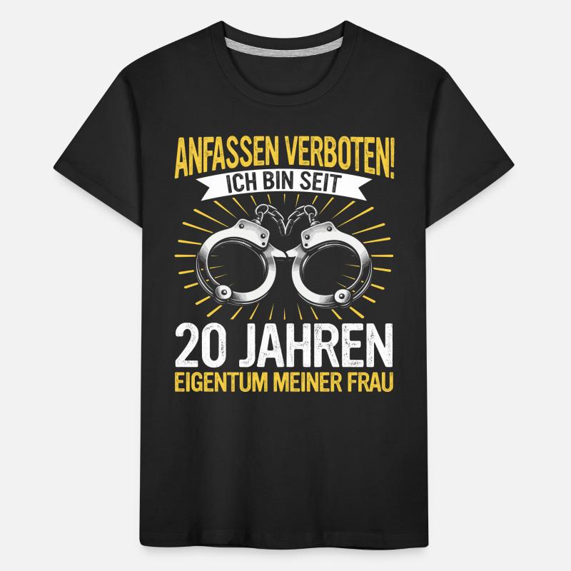 20 Hochzeitstag Jahrestag Ehemann Ehefrau Kinder Premium Bio T-Shirt