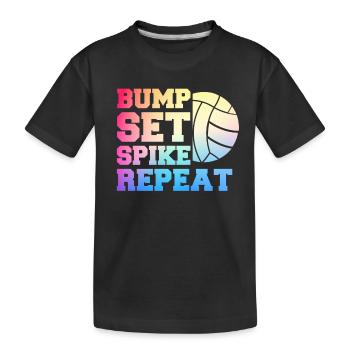 Joueur de volley-ball Volley-ball de plage Joueur de volley-ball S - T-shirt bio Premium Enfant - noir - Devant
