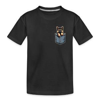 German Shepherd Dog Malinois - Kids' Premium Organic T-Shirt - black - Front