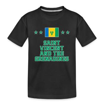 St. Vincent und die Grenadinen - Kinder Premium Bio T-Shirt - Schwarz - Vorne