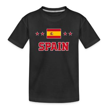 Spanien - Kinder Premium Bio T-Shirt - Schwarz - Vorne