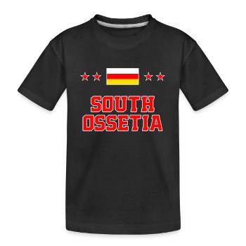 Südossetien - Kinder Premium Bio T-Shirt - Schwarz - Vorne
