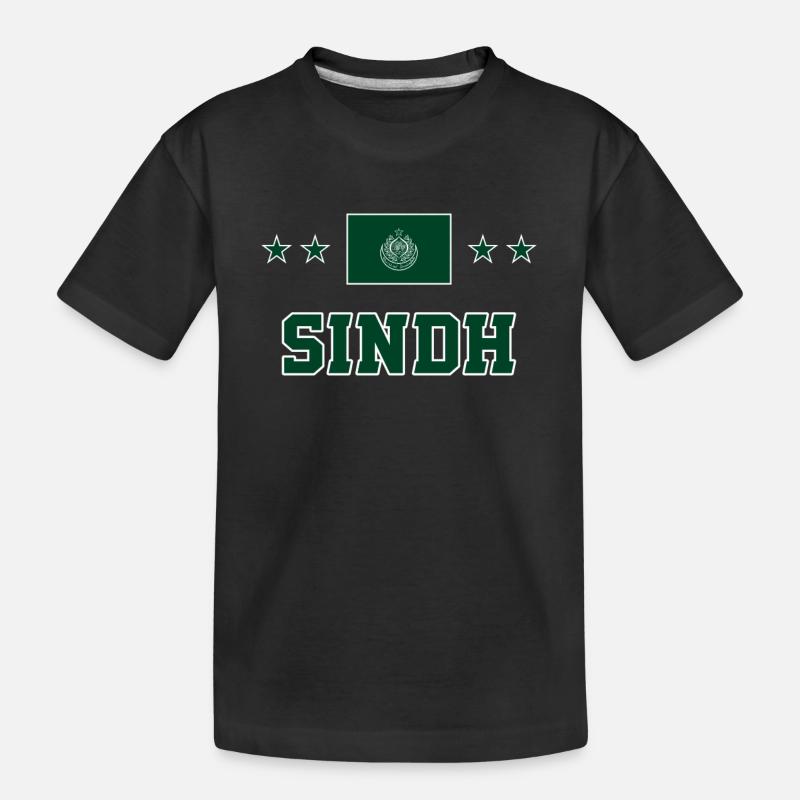 Sindh - Kinder Premium Bio T-Shirt - Schwarz