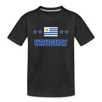 Uruguay - Kinder Premium Bio T-Shirt - Schwarz - Vorne