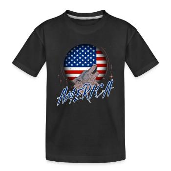 Amérique du Nord - T-shirt bio Premium Enfant - noir - Devant