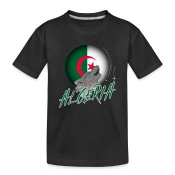 Algerien - Kinder Premium Bio T-Shirt - Schwarz - Vorne