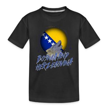 Bosnien und Herzegowina - Kinder Premium Bio T-Shirt - Schwarz - Vorne
